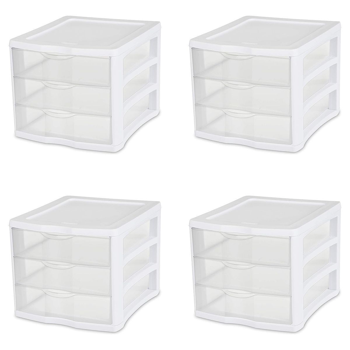 Sterilite ClearView Compact Stacking 3 Drawer Storage Organizer System for Crafting Supplies, Hom... | Target