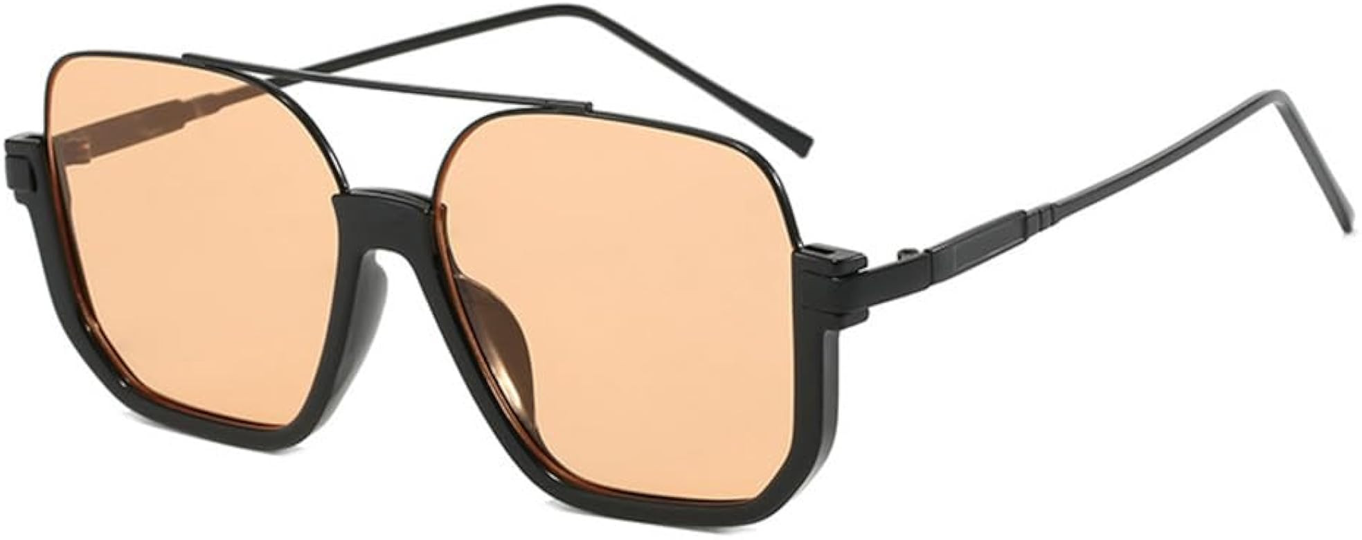 Heptagram Retro Oversized Aviator Sunglasses for Women Square Semi-Rimless Sun Glasses 70s Trendy... | Amazon (US)