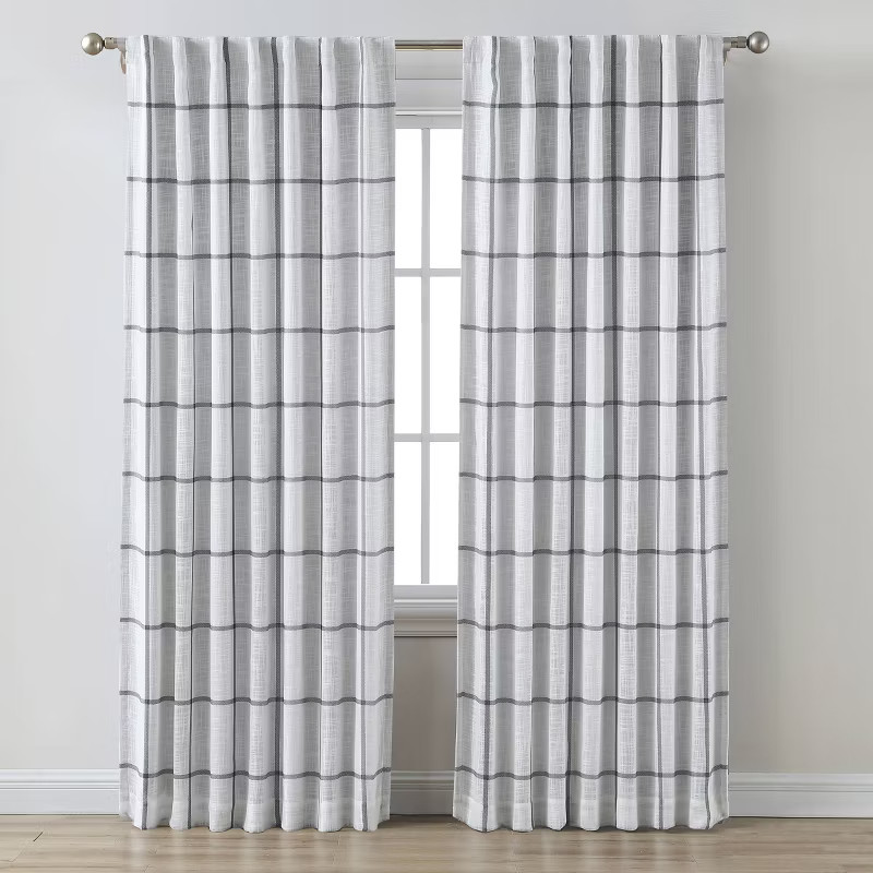 1pc Blackout Window Curtain Panel Gray - Threshold™ | Target