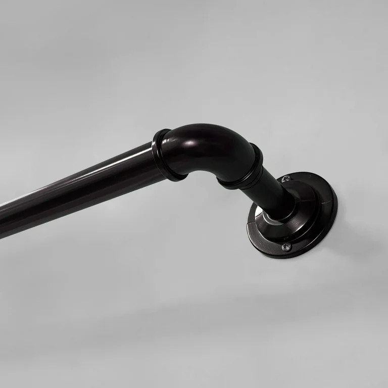Better Homes & Gardens 1" Industrial Pipe Single Curtain Rod 120-180" Oil Rubbed Bronze | Walmart (US)