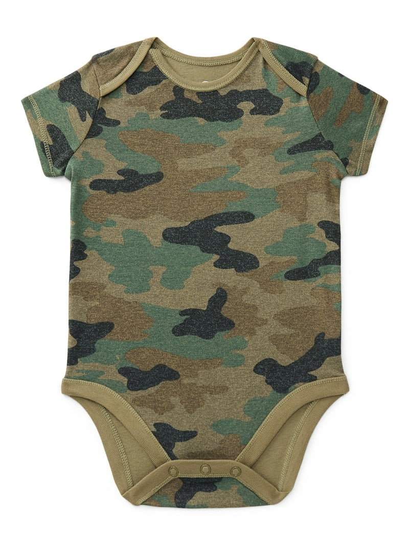 Wonder Nation Baby Boys Cotton Lap Shoulder Bodysuit, Sizes 0M-24M | Walmart (US)