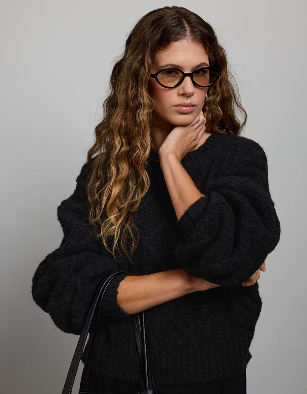 AE77 Premium Cable Sweater | American Eagle Outfitters (US & CA)