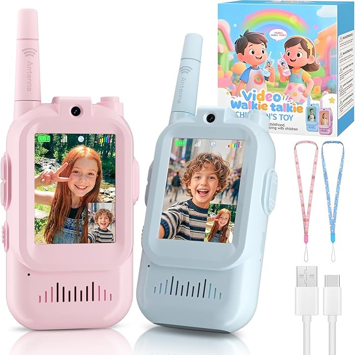 HD Video Walkie Talkies for Kids, Rechargeable Kids Walkie Talkies, Camera & Clear Fun Voice Effe... | Amazon (US)