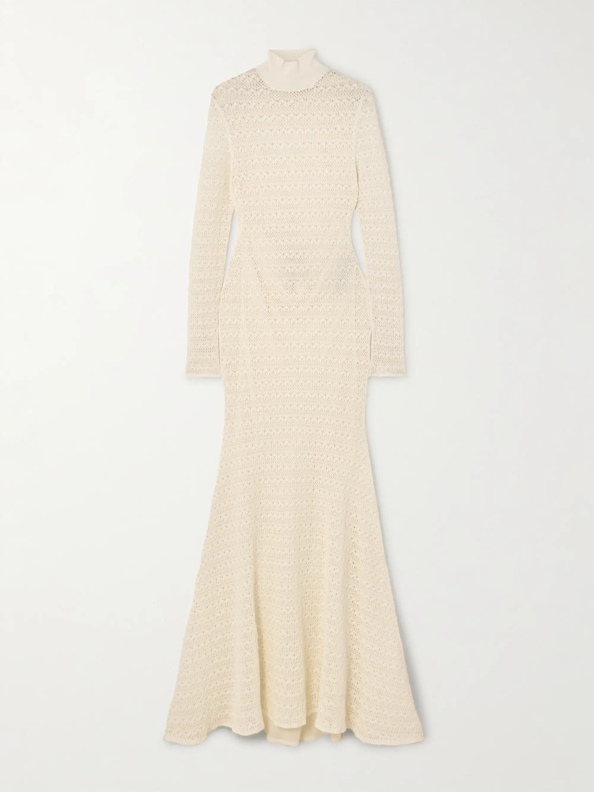 Crocheted turtleneck gown | NET-A-PORTER (UK & EU)