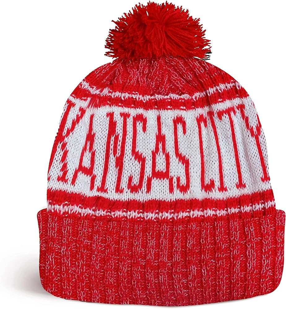 City Football Knit Hat Classic Cuff Winter Beanie Hat with Pom Toque Skull Cap | Amazon (US)
