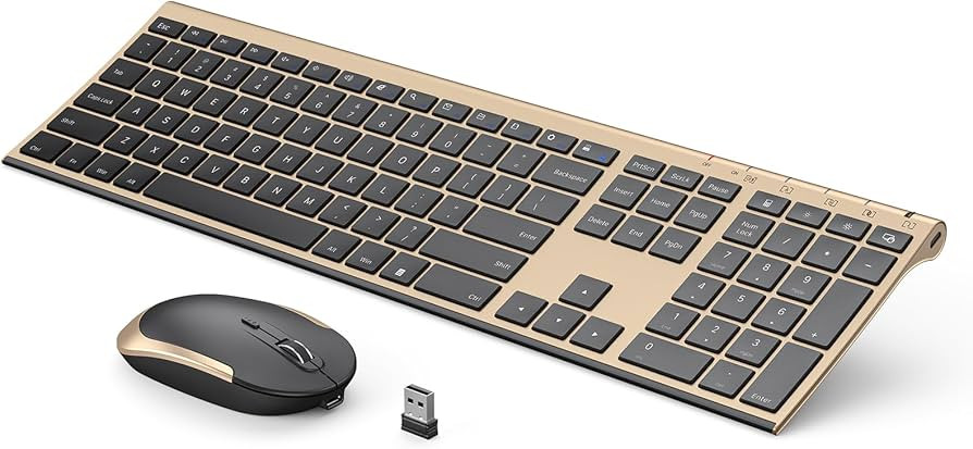 Wireless Keyboard and Mouse, Vssoplor 2.4GHz Rechargeable Compact Quiet Full-Size Keyboard and Mo... | Amazon (US)