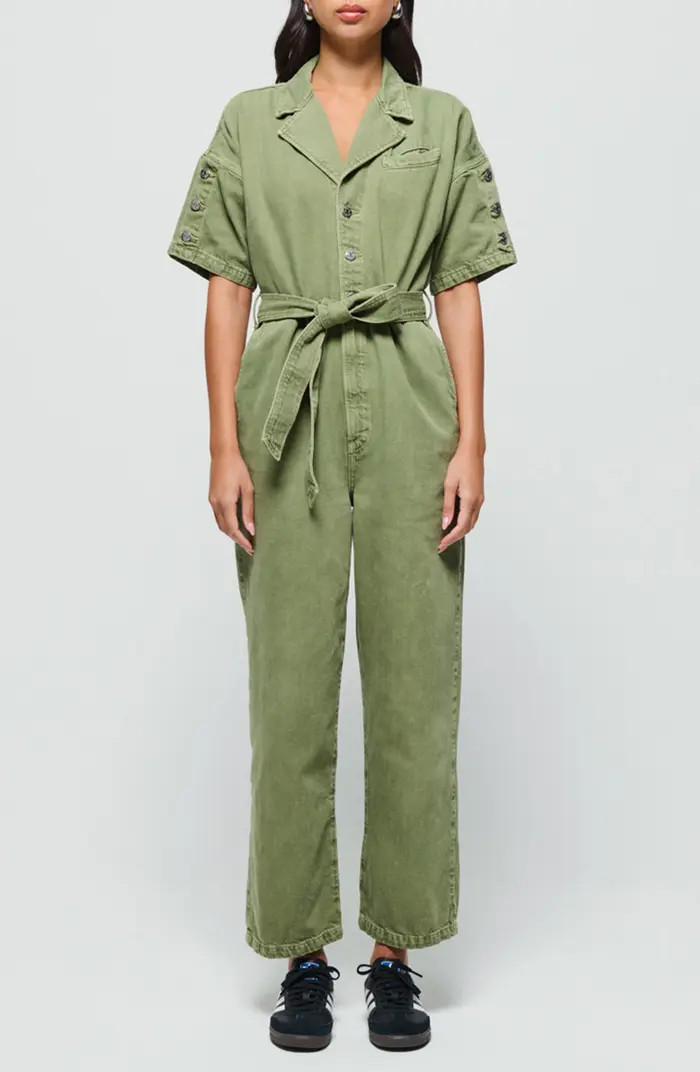 Lena Relaxed Fit Cotton Blend Denim Jumpsuit | Nordstrom