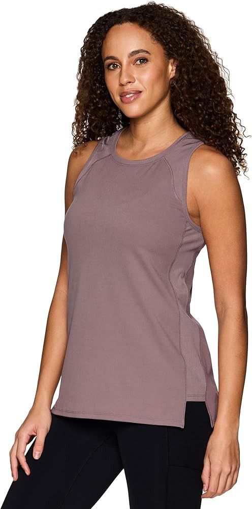 RBX Women's Gym Tank Top Tunic Length Yoga Tank, Relaxed Fit Super Soft Ribbed Side Sleeveless Wo... | Amazon (US)