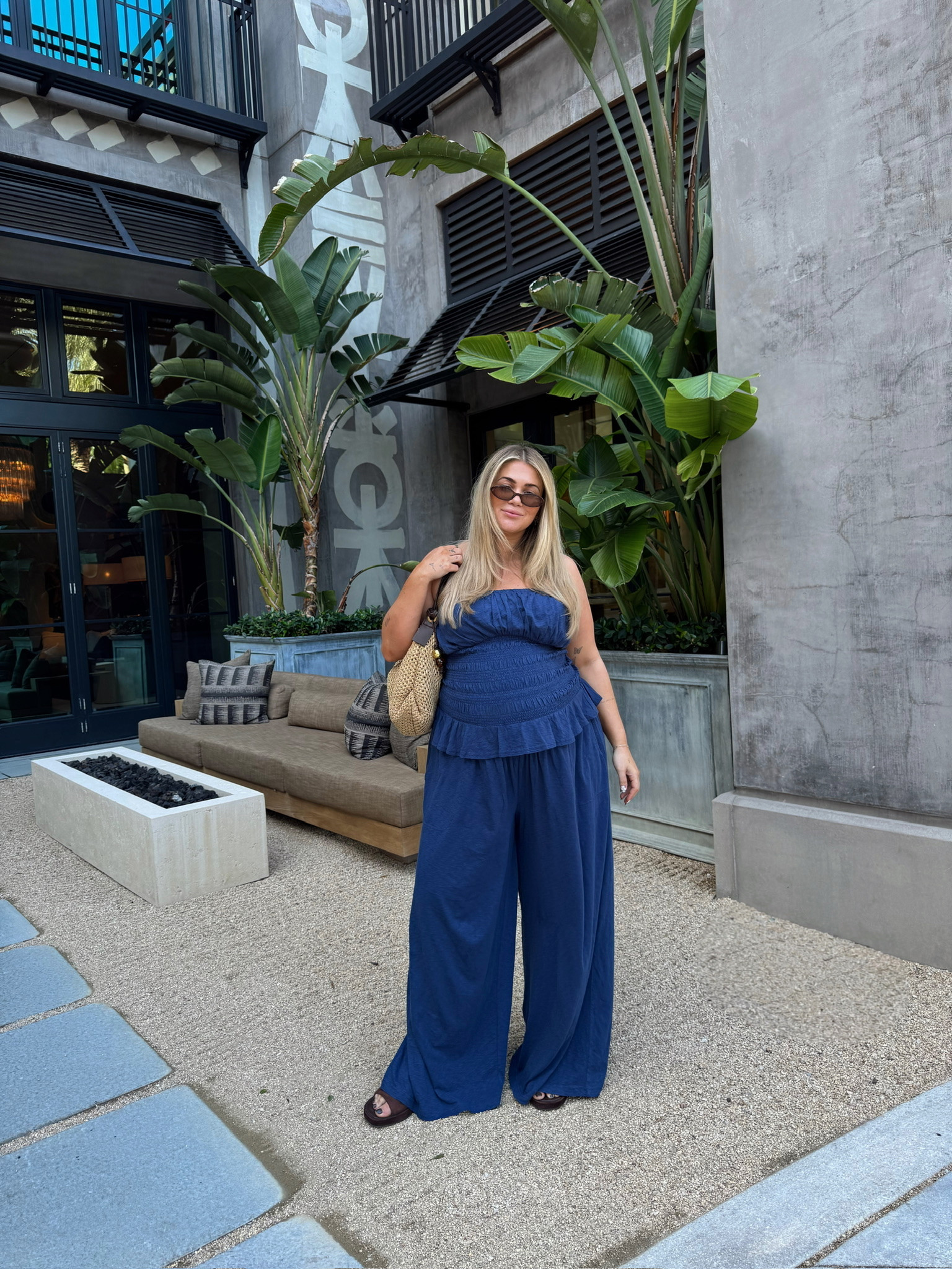 Comfy free people set💙 Perfect lightweight for summer. I got an XL 

#LTKTravel #LTKMidsize