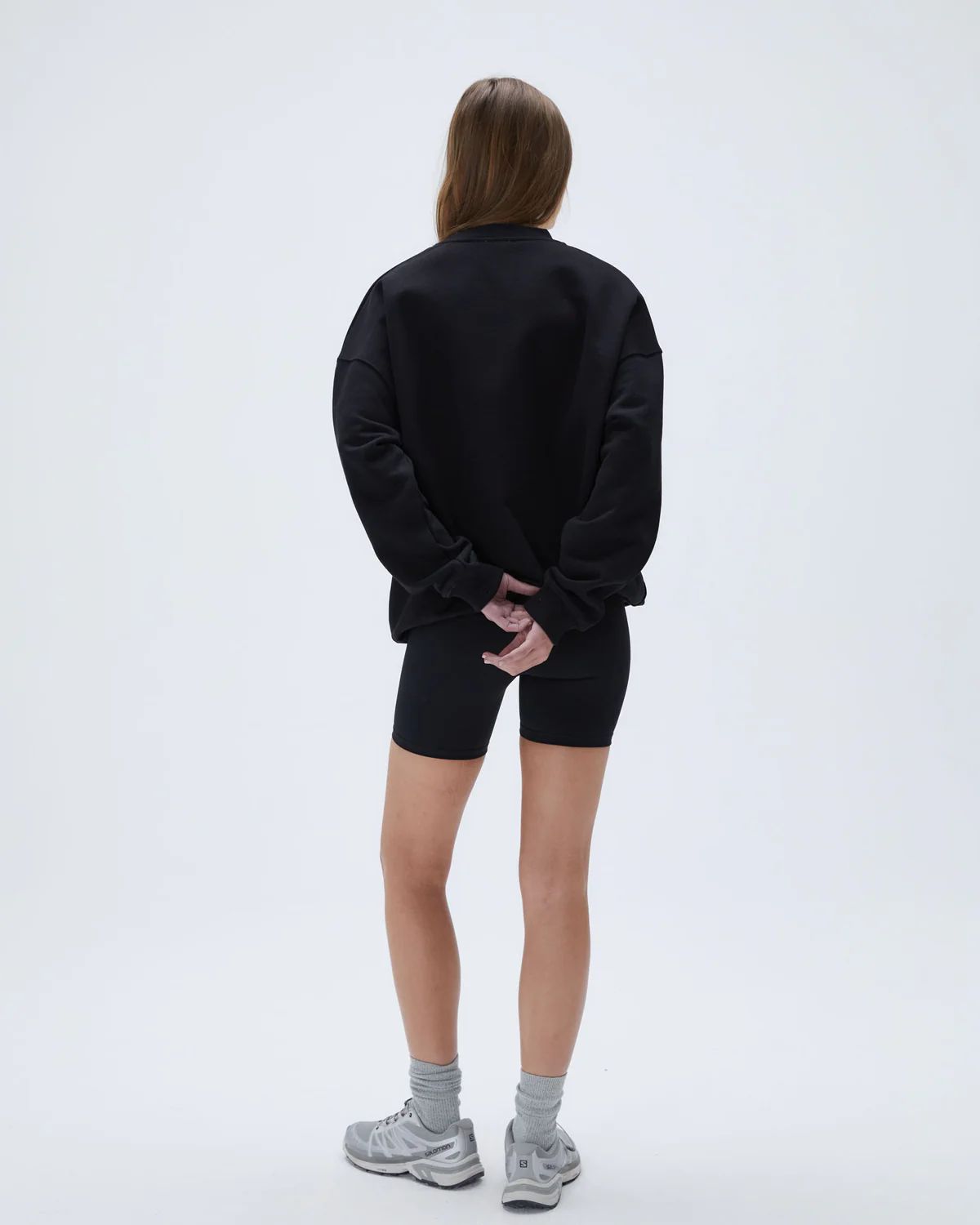 Varsity Oversized Sweatshirt - Black | Adanola UK