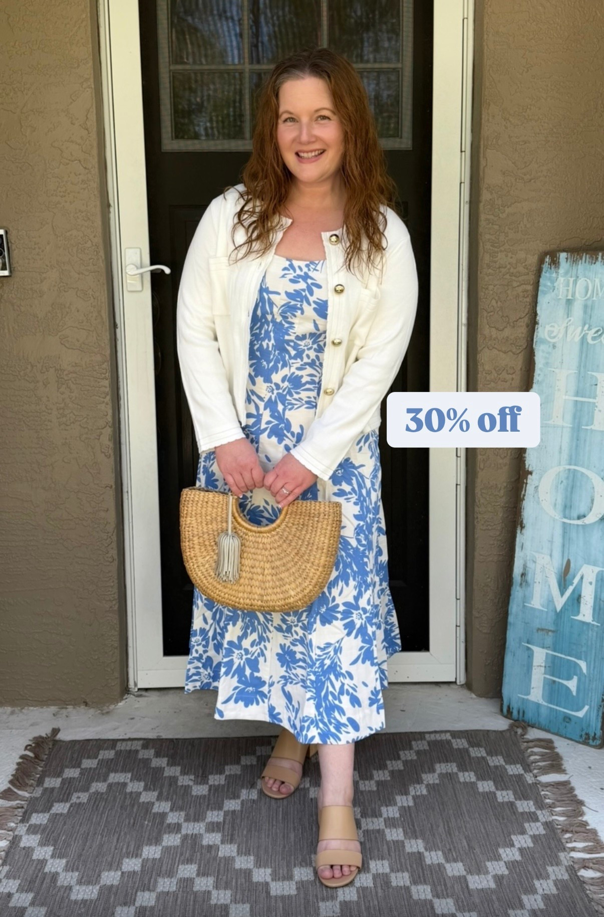Floral dress, blue & white dress, Easter dress, Target Spring dress, Walmart style, Madewell sandals, Sea & Grass bag, Sale finds

#LTKSaleAlert #LTKSeasonal #LTKFindsUnder50