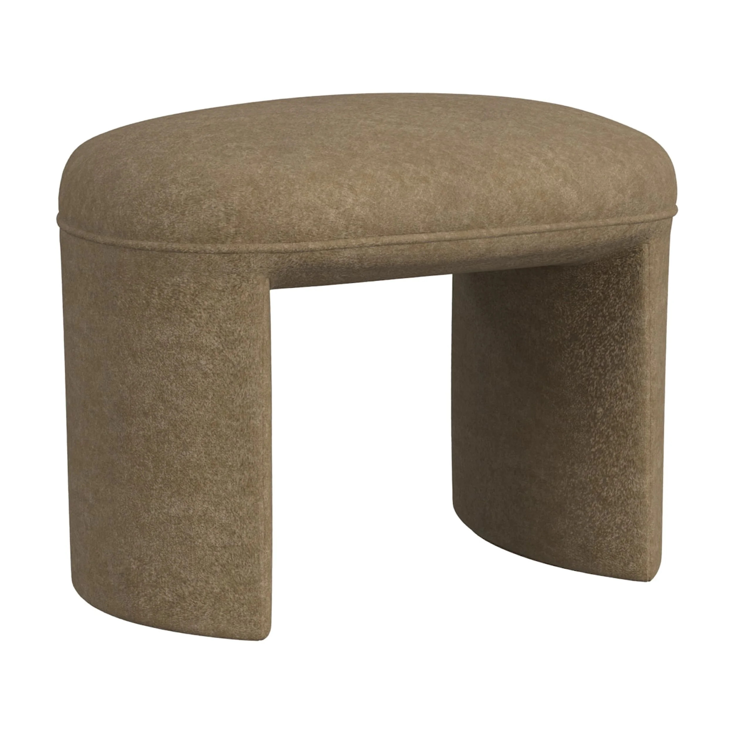 HomePop Quinn Upholstered Ottoman, Mocha Velvet | Walmart (US)