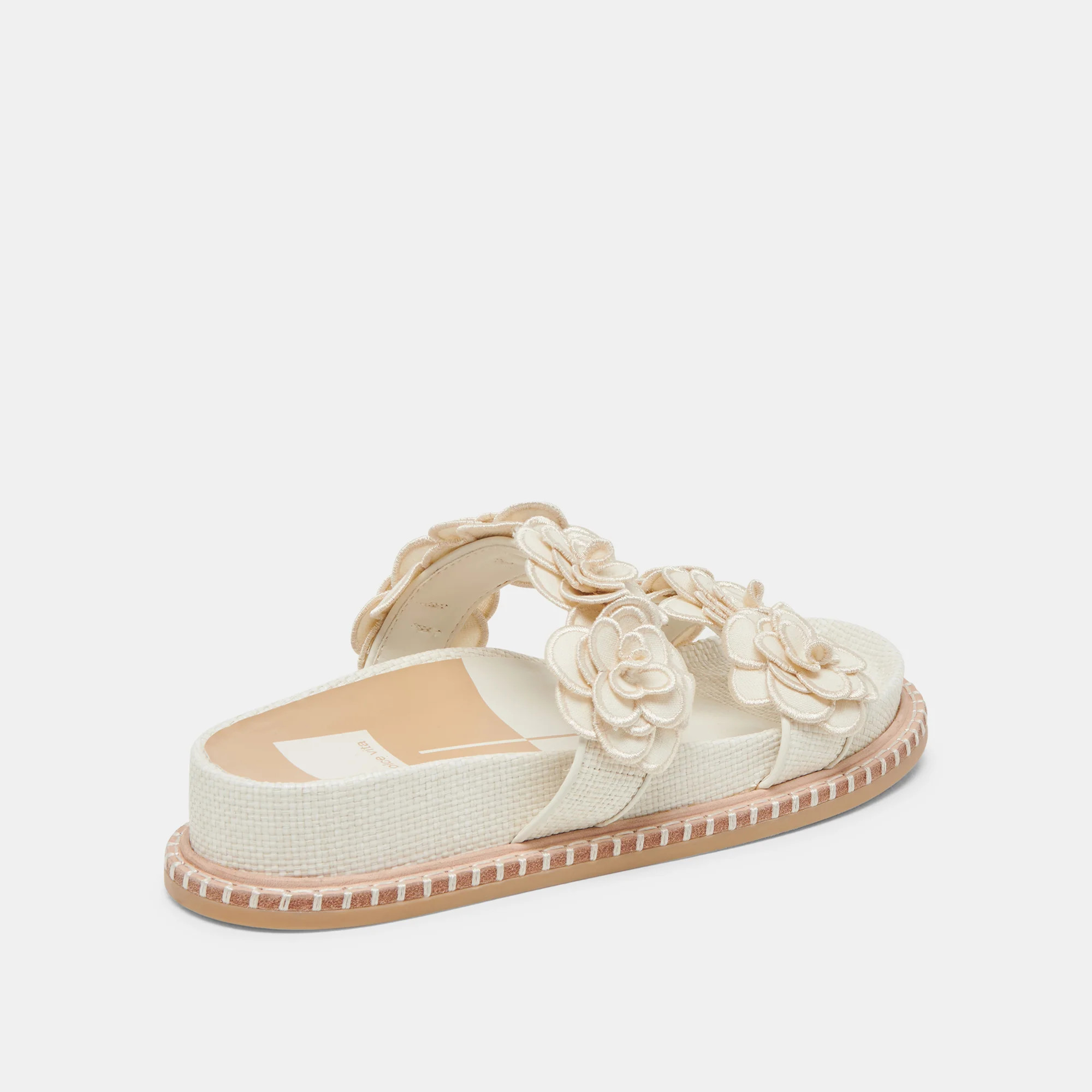 SHERLA SANDALS WHITE RAFFIA | DolceVita.com