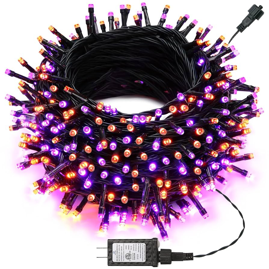 Joomer Orange Purple Halloween Lights - 100FT 300LED Plug-in String Lights, Waterproof Connectabl... | Amazon (CA)