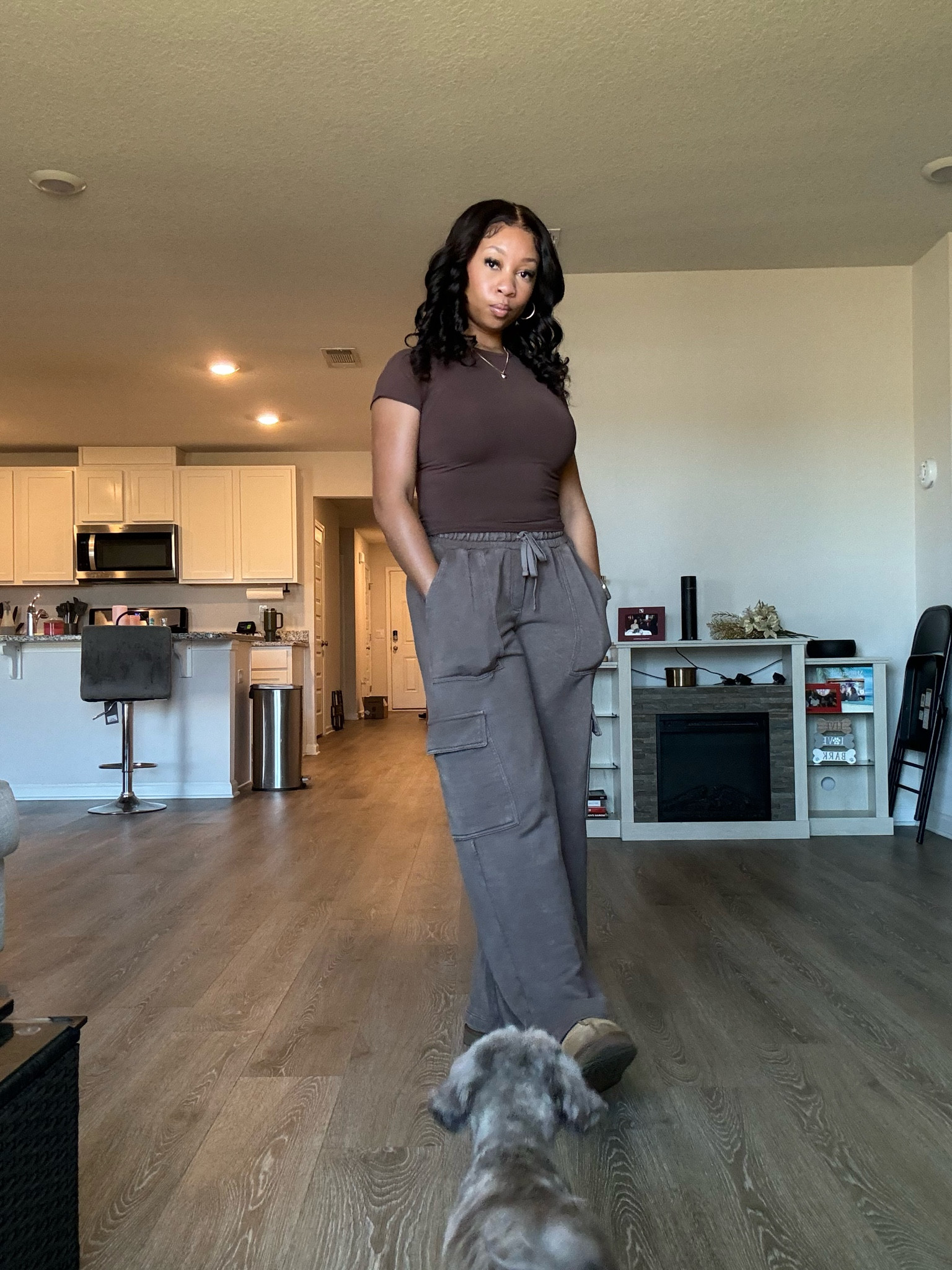 My “comfy chic”. Straight leg sweats and a fitted tee hits every time 🤞🏽 

#LTKstyletip #LTKActive #LTKfindsunder50