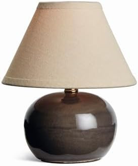 Napa Home & Garden Oscar Mini Lamp - Gray Crackle Glaze - Linen Shade - 8" Gray | Amazon (US)