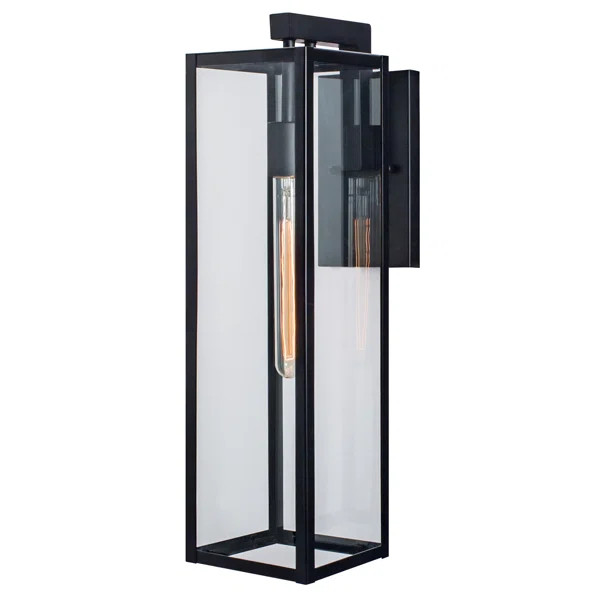 Arati Matte Black 1 - Bulb Outdoor Wall Lantern | Wayfair Professional