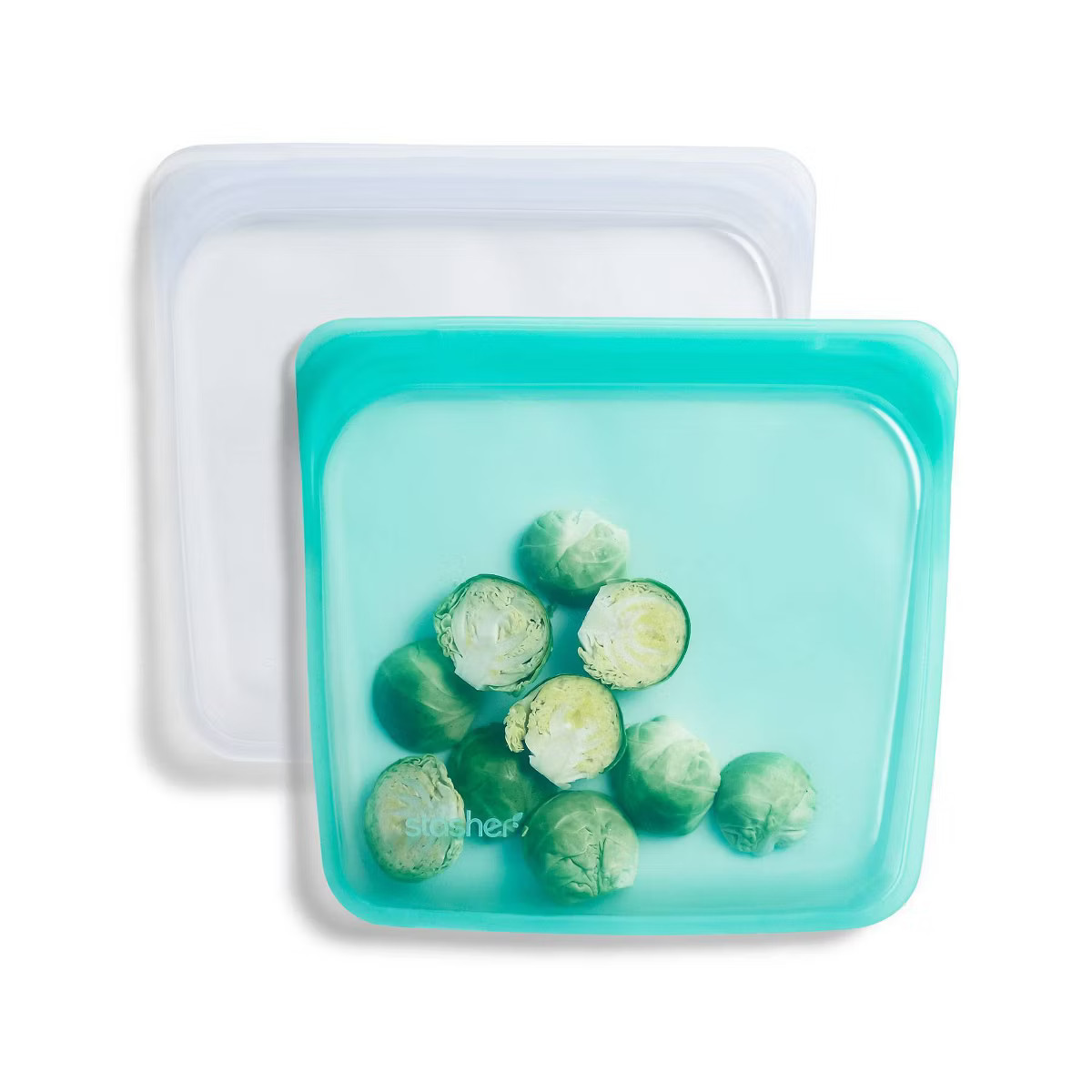 Stasher Reusable Food Storage Sandwich Set - Clear/Aqua - 2pk | Target