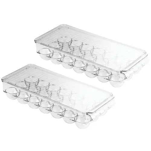iDesign Plastic Egg Holder - Holds 21 Eggs - Set of 2 - Clear - Made in USA at Nordstrom | Nordstrom