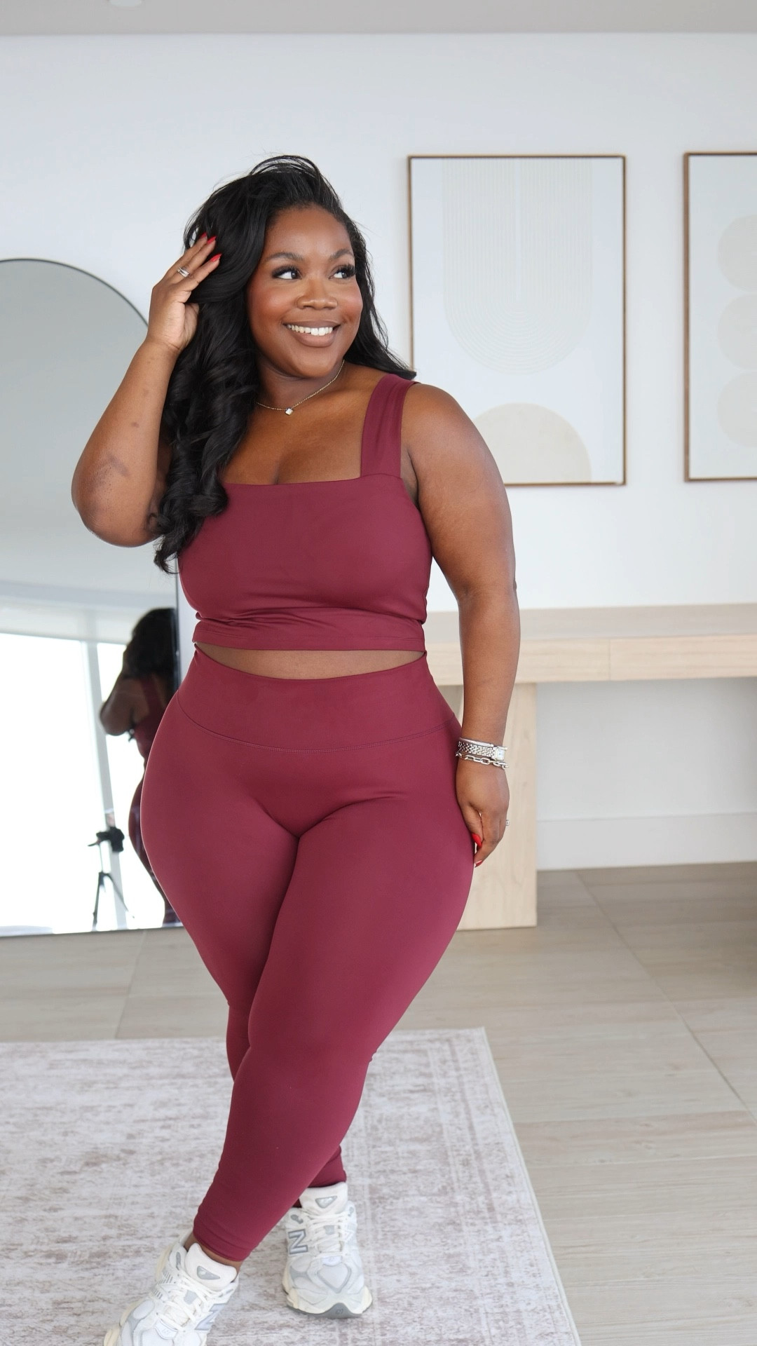 This burgundy drop by Salt Project = chefs kiss 🤌🏾

These active wear and athlesieure pieces are high quality, extremely supportive, and obviously stunning. It’s rare that I find sports bras that really give me the support that I need, but these do just that. And the comfort and snatch effect on these leggings are top tier. Cannot recommend these pieces enough if you’re looking for new active wear.

Sizing Details:
Tops: XL
Bottoms: XXL

#LTKMidsize #LTKActive #LTKFindsUnder100
