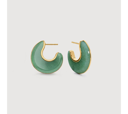 Kate Young Reversible Gemstone Hoop Earrings | Monica Vinader (US)