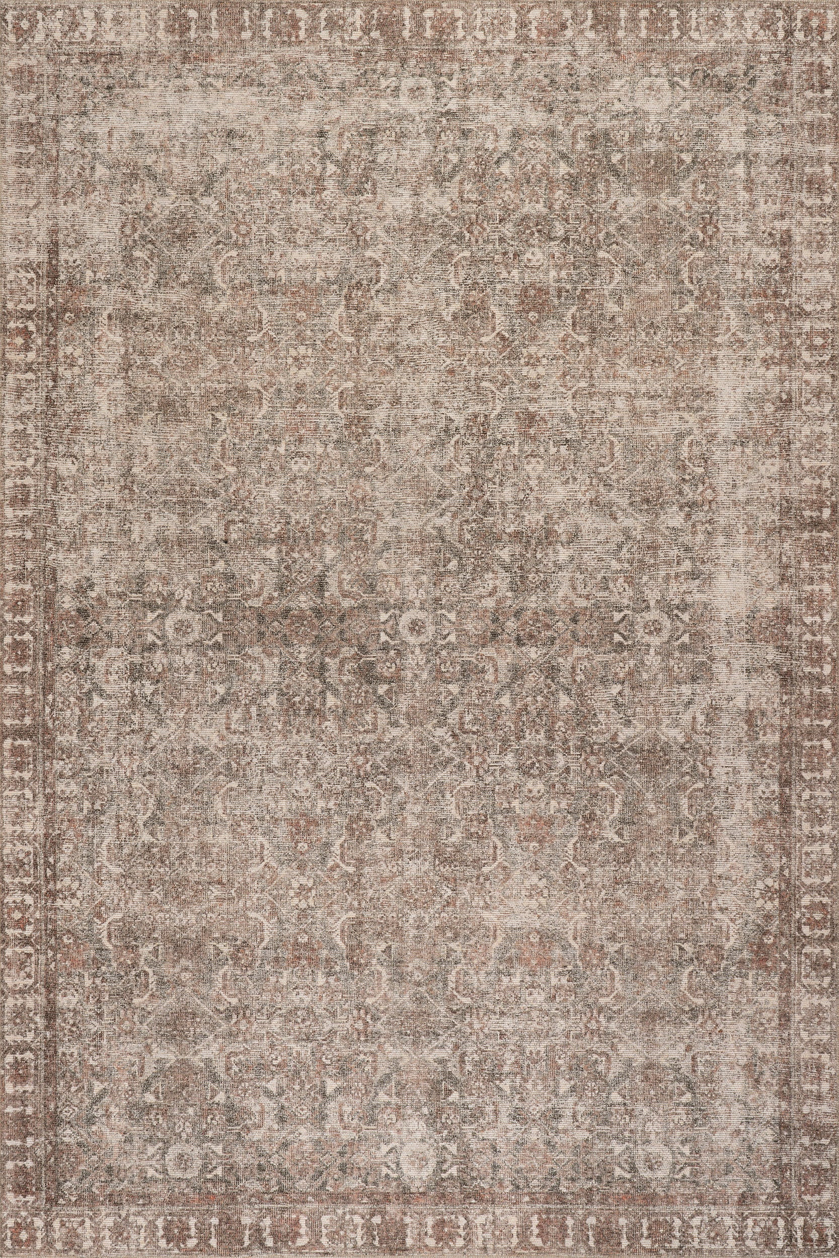 Rust Fair Hills Antiqued Jute-Blend 6' 7"" x 9' rug | Rugs USA