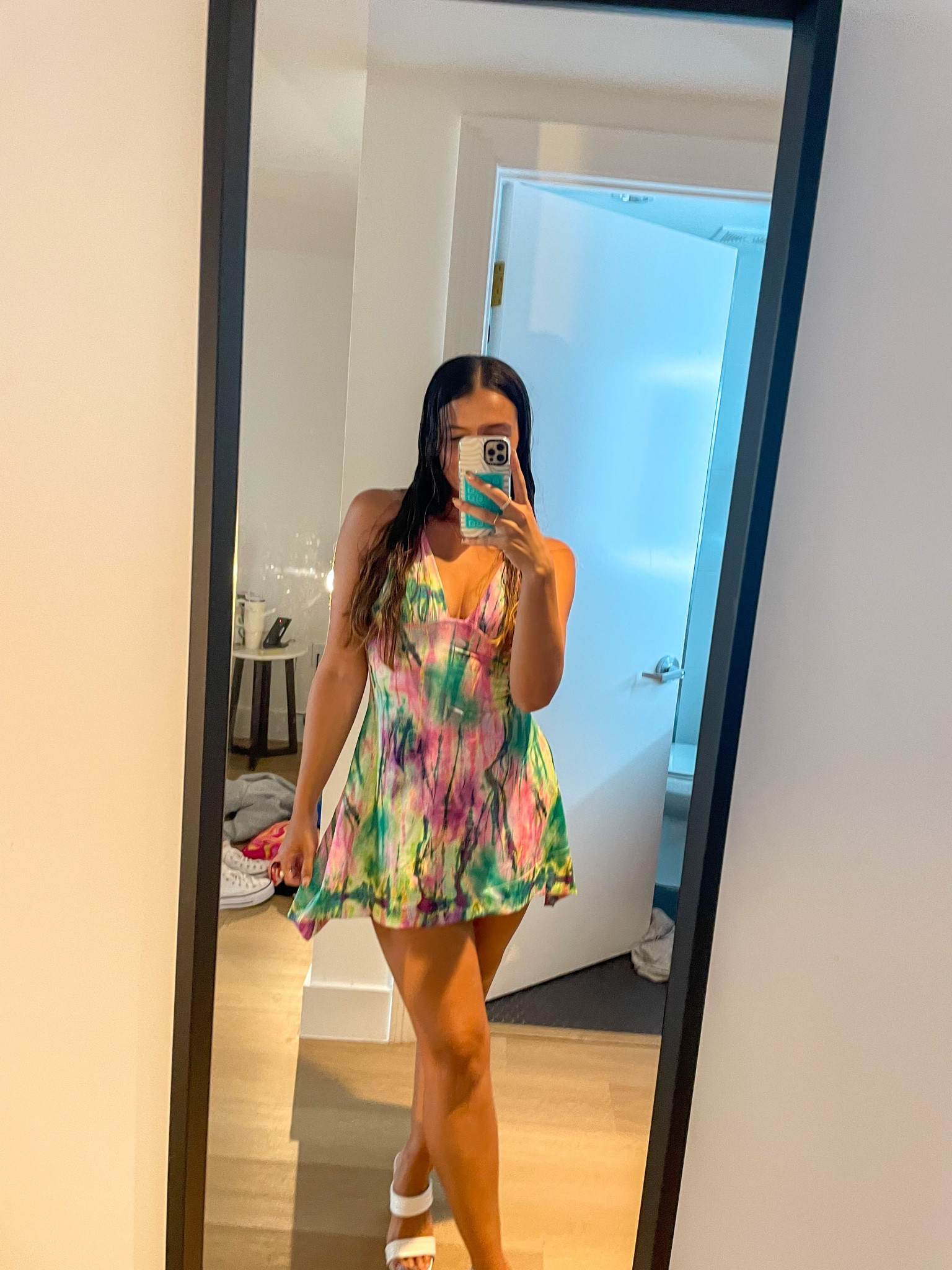 Colorful silk mini dress 

#LTKfindsunder100 #LTKover40 #LTKSeasonal