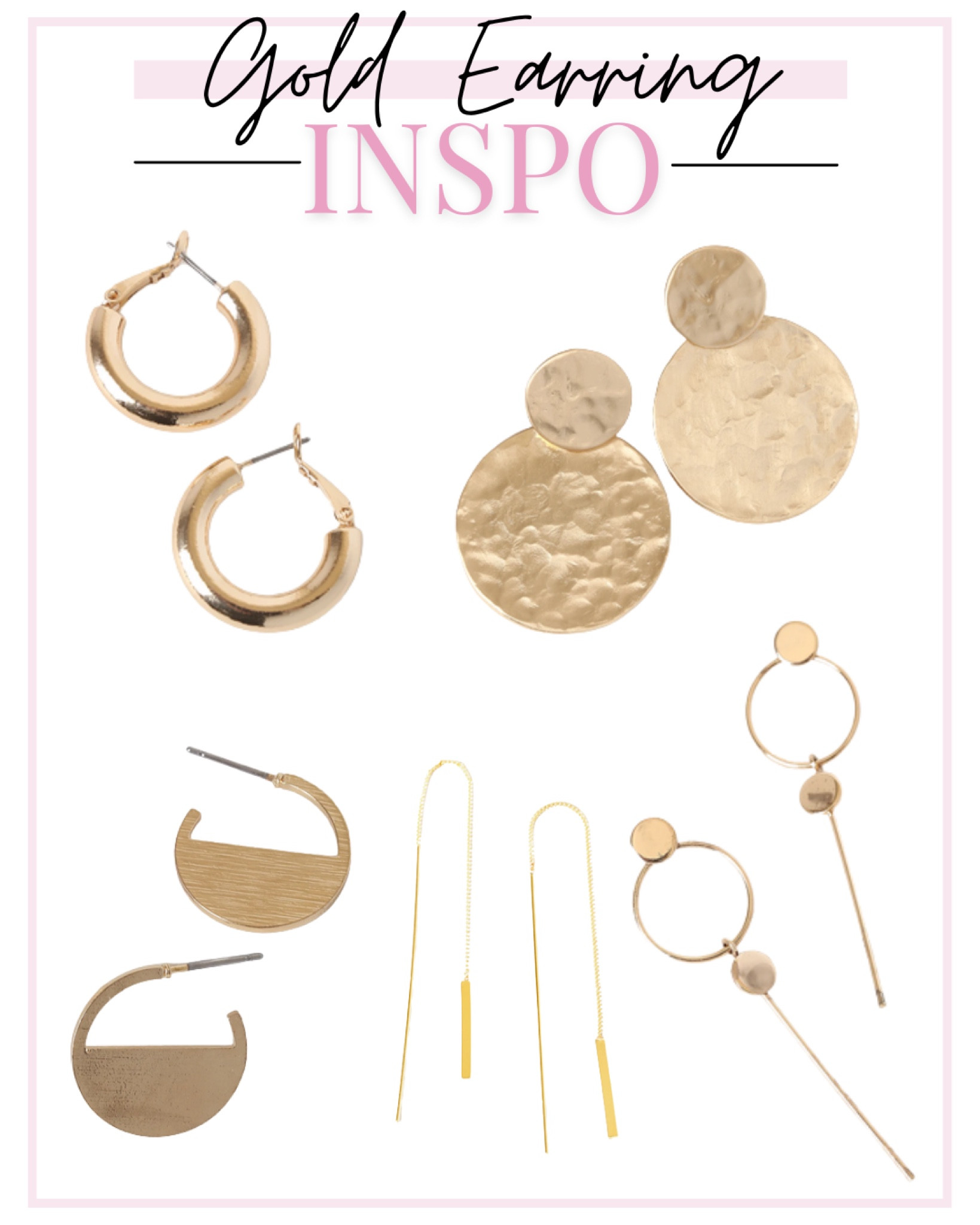 If you love gold jewelry then check out these gold earrings from Lulus

Gold jewelry, gold earrings, gold hoops, accessories, gold accessories, gold jewellery

#LTKstyletip #LTKunder50 #LTKeurope