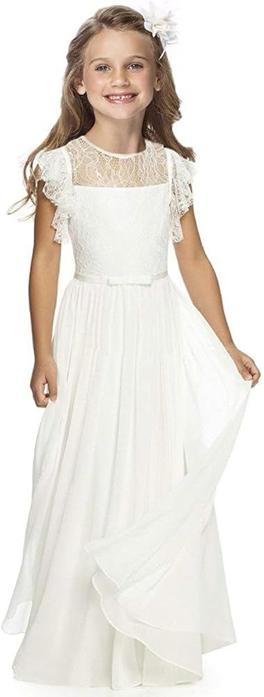 Sittingley Fancy Flower Girl Dress Girls Holy Communion Dresses for Wedding Pageant 1-12 Year Old | Amazon (US)