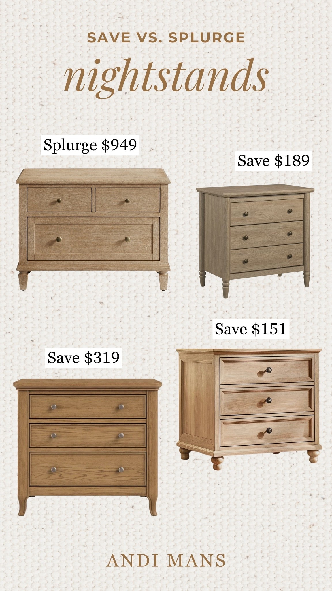 Love the look of the Pottery Barn Sausalito nightstands but not the price? I found the best budget-friendly lookalikes that give you the same timeless, coastal-inspired style for less. Shop my favorite Sausalito-inspired nightstands on LTK and save without sacrificing the look.

#LTKSaleAlert #LTKHome #LTKOver40