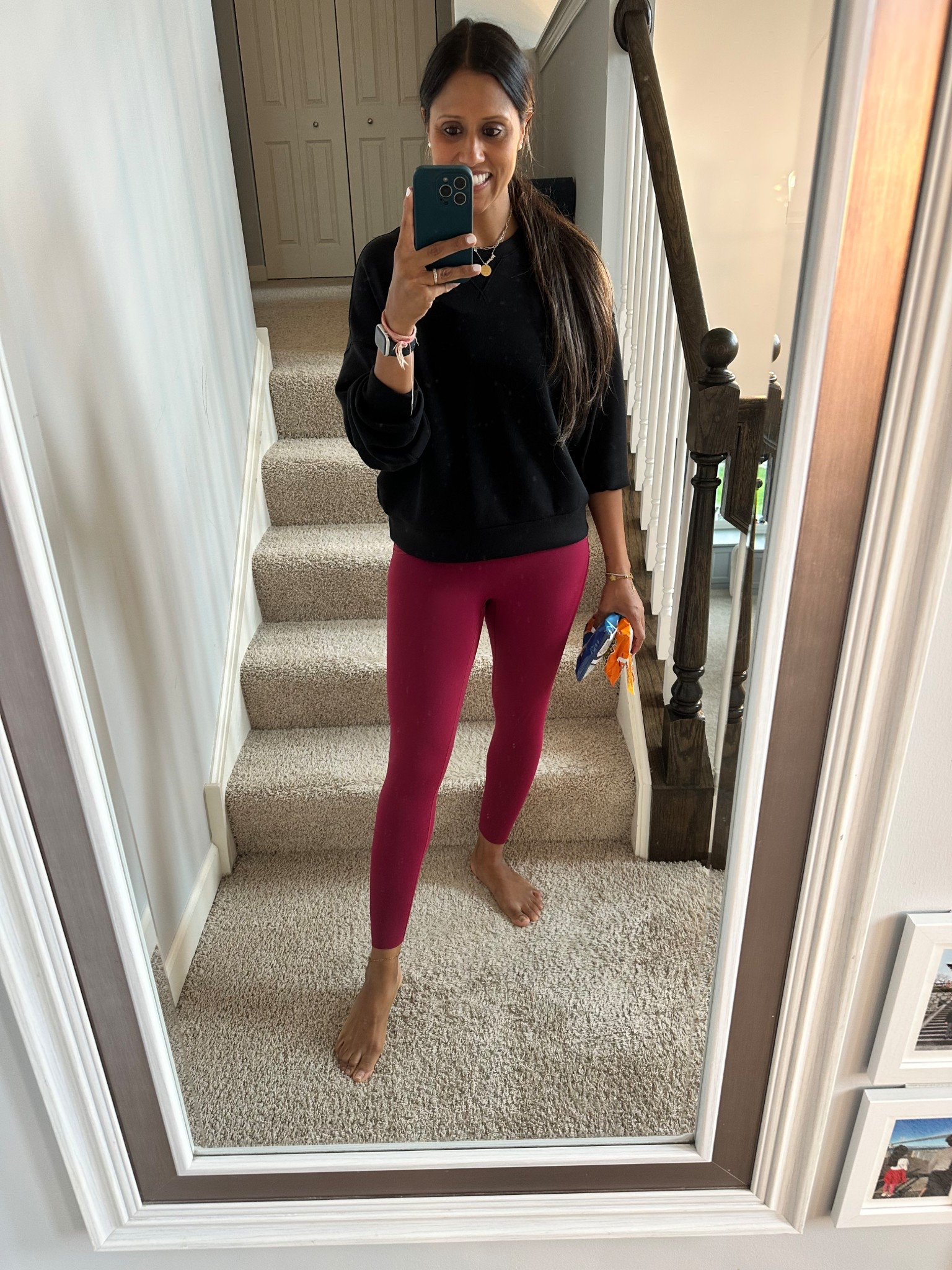 Love my Spanx air essentials crew neck and booty boost leggings. Perfect mom fit! 

#LTKActive #LTKFindsUnder50 #LTKStyleTip