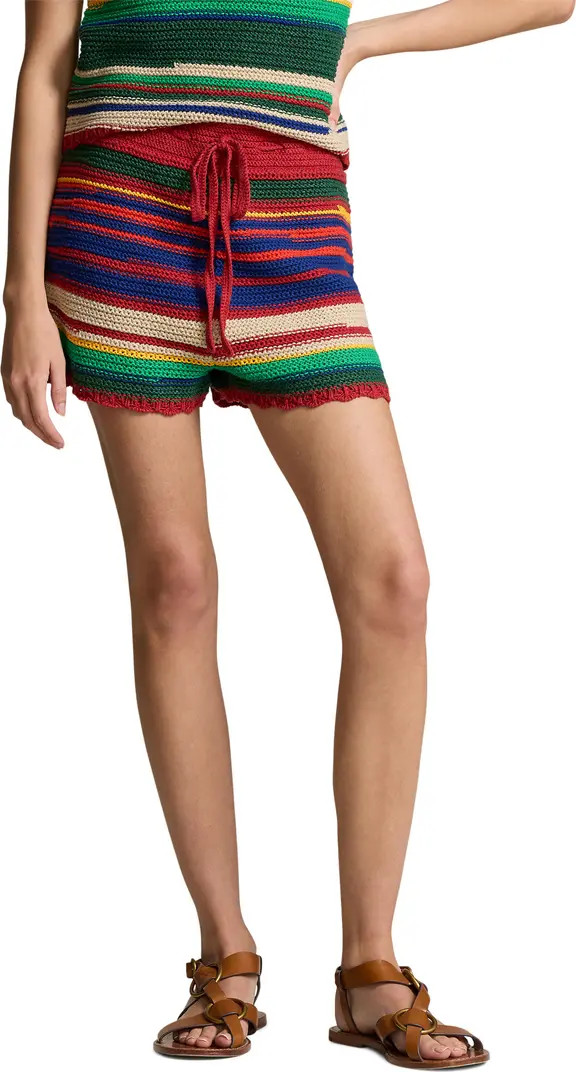 Polo Ralph Lauren Stripe Cotton & Linen Knit Shorts | Nordstromrack | Nordstrom Rack