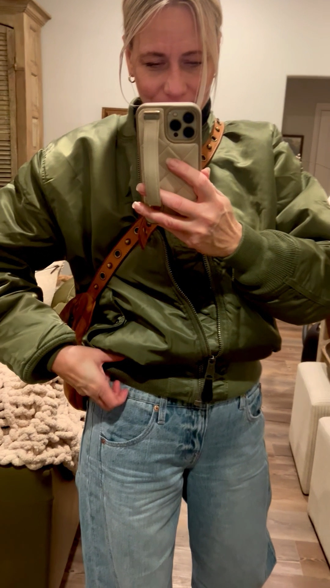 This @Madewell jacket is a favorite 
@Pistola jeans 🤍 

#LTKOver40 #LTKU #LTKootd