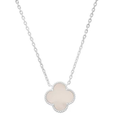 Kylie Harper Sterling Silver Mother of Pearl Clover Necklace, Gold | Belk