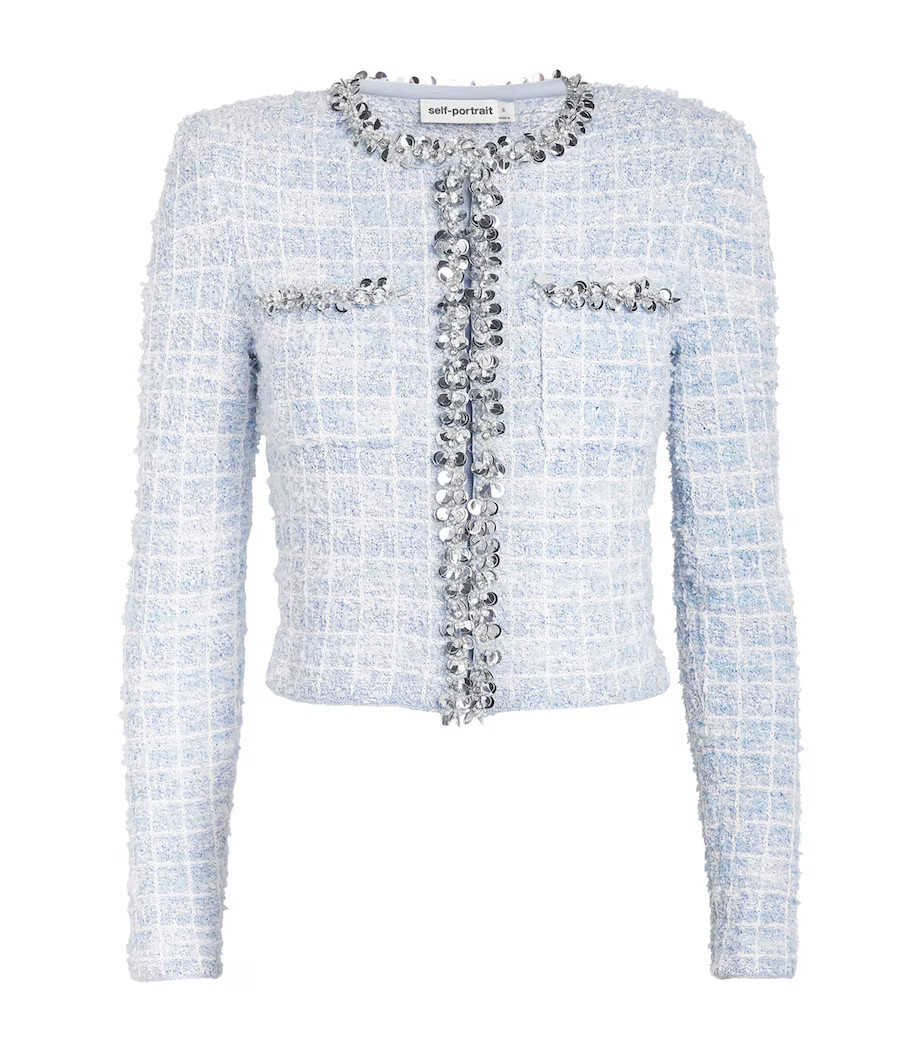 Tweed Sequin-Trim Jacket | Harrods