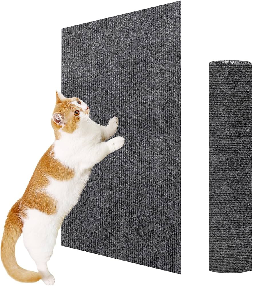 23.6x15.8 Cat Wall Scratcher Mat with Nano Tape,Anti Cats Scratch Furniture Couch Carpet Corner P... | Amazon (US)