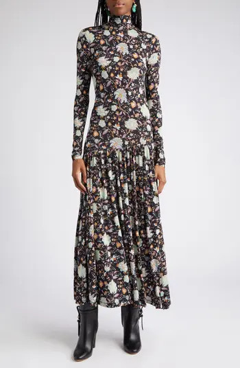 Ulla Johnson Fernanda Floral Long Sleeve Knit Dress | Nordstrom | Nordstrom