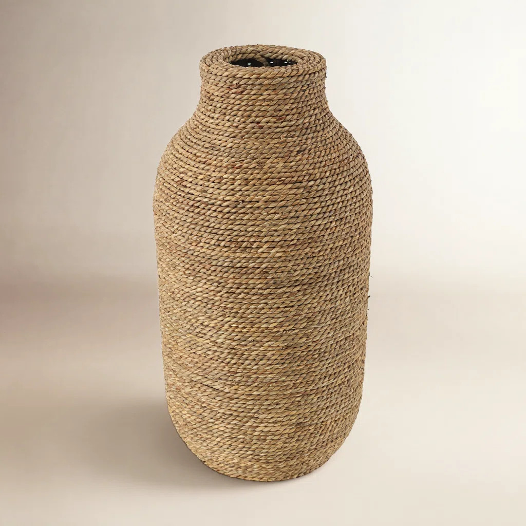 Brown Seagrass Handmade Wrapped Decorative Vase | Wayfair North America