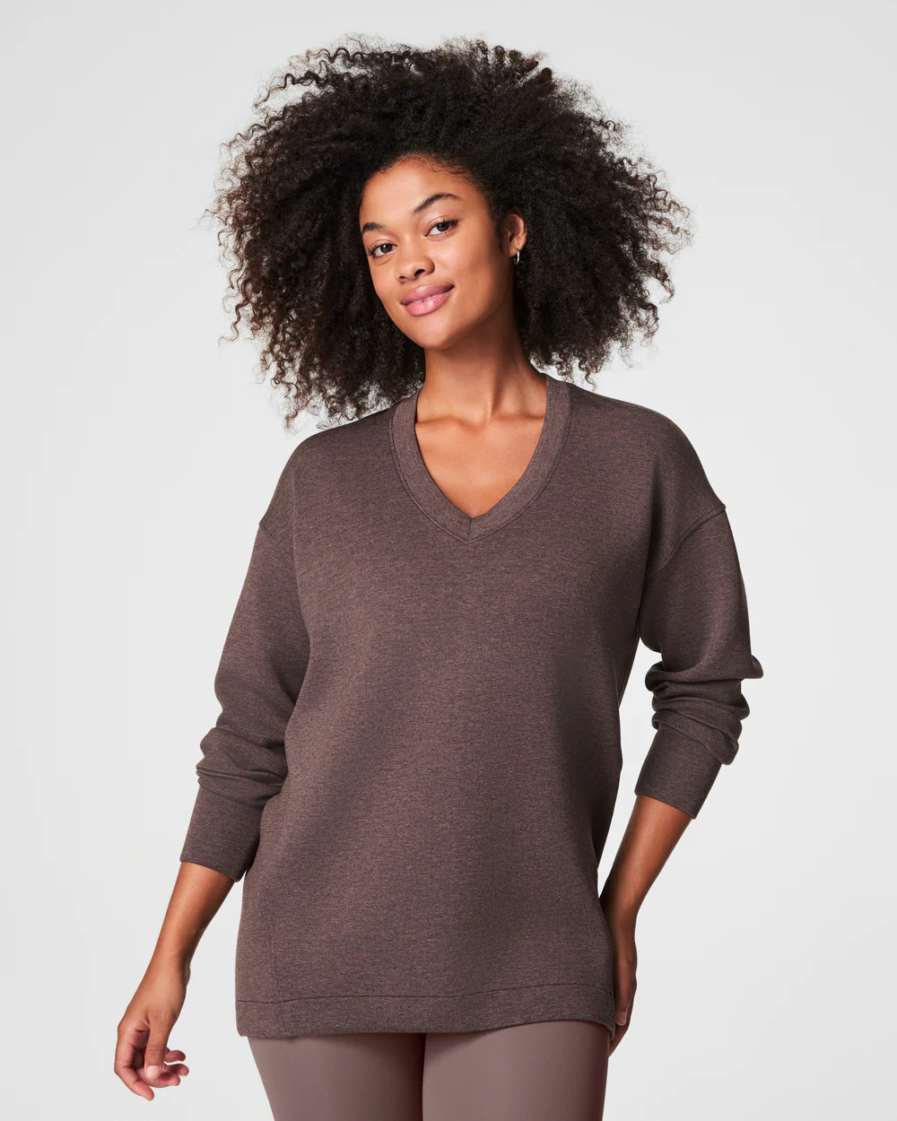 SPANX® AirEssentials Brushed V-Neck Tunic, Heather | Spanx