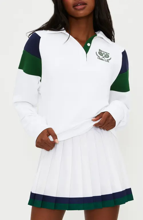 Beach Riot Bennett Polo Top in Racquet Club at Nordstrom, Size Small | Nordstrom