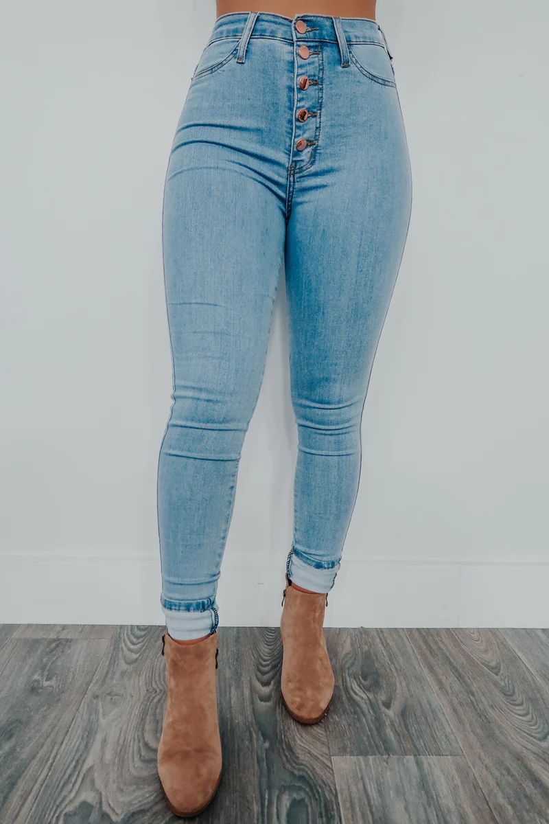 Letting Go Jeans: Light Denim | Shophopes