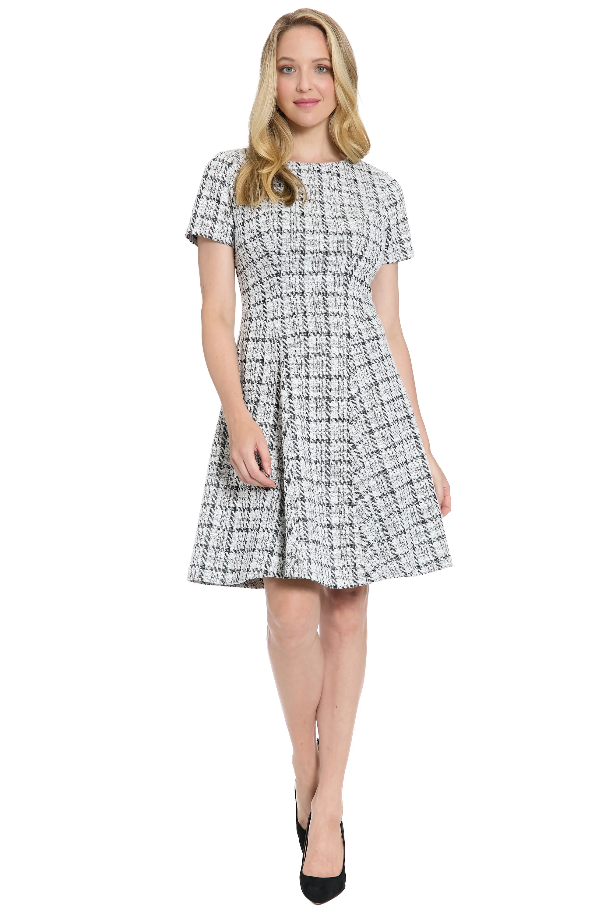 Gianna Fit & Flare Tweed Dress | Maggy London