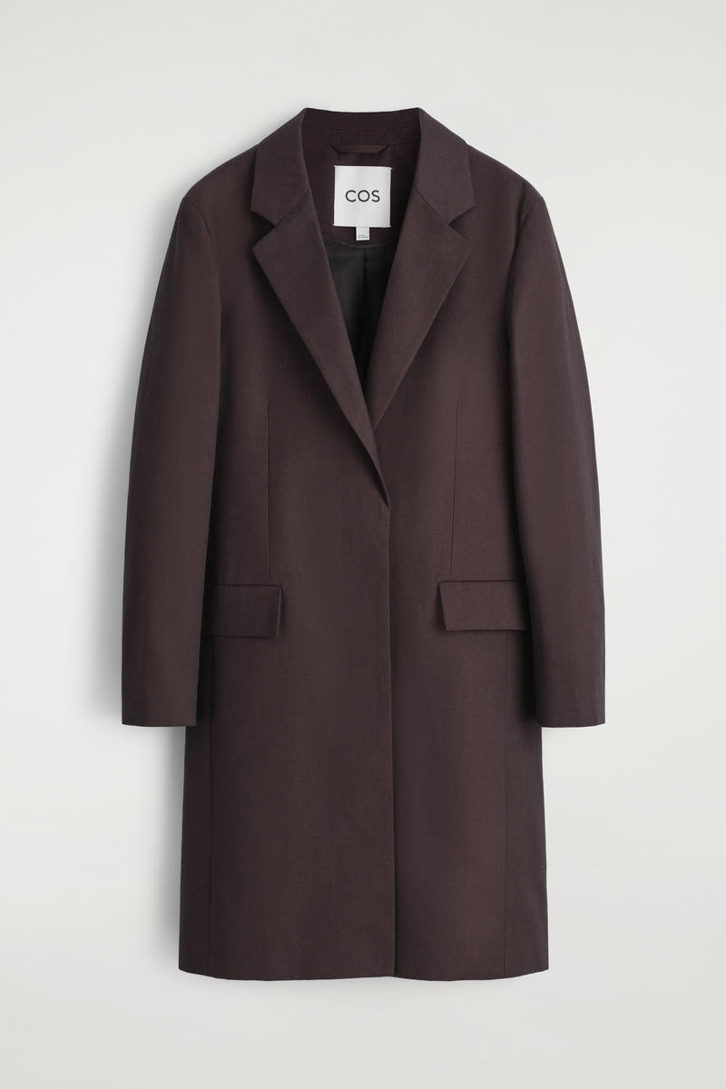 Tailored Cotton Long Coat | COS UK
