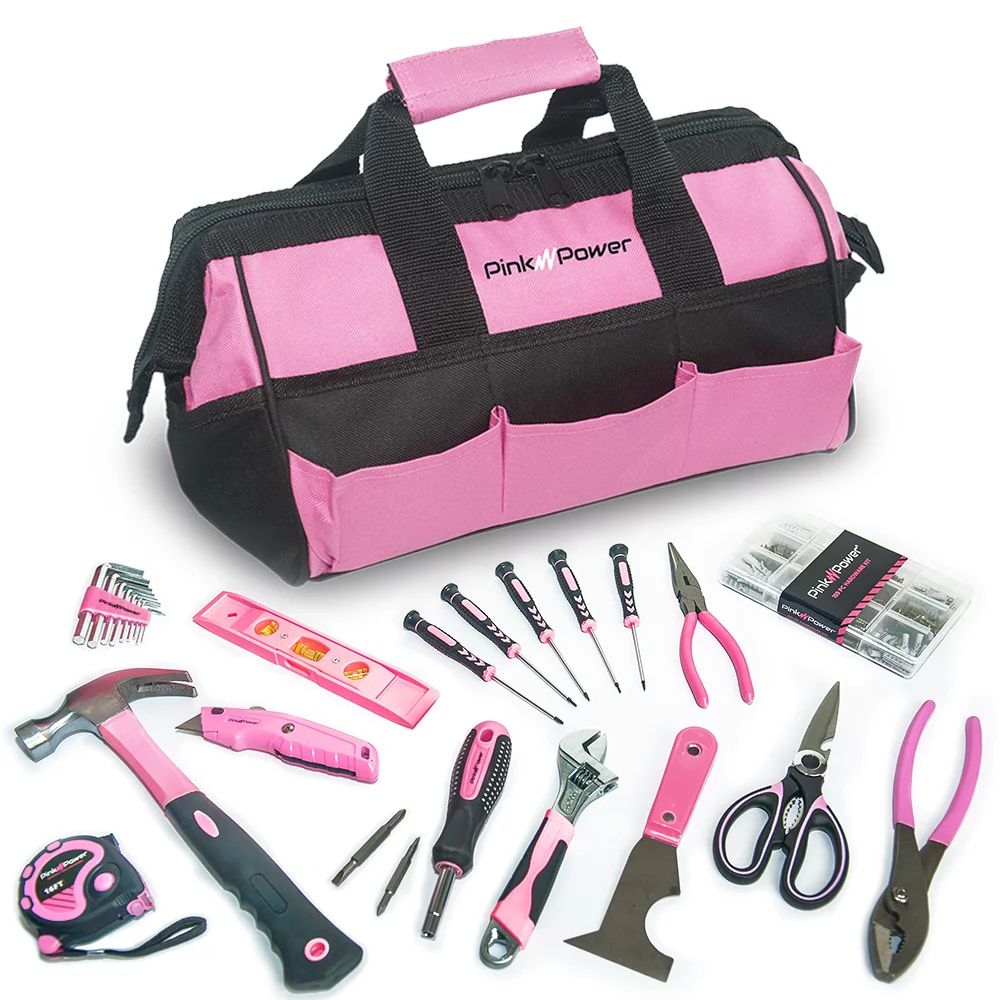 Pink Power 189-Piece Tool Set Items Included for Women House Repair and Improvement - Walmart.com | Walmart (US)