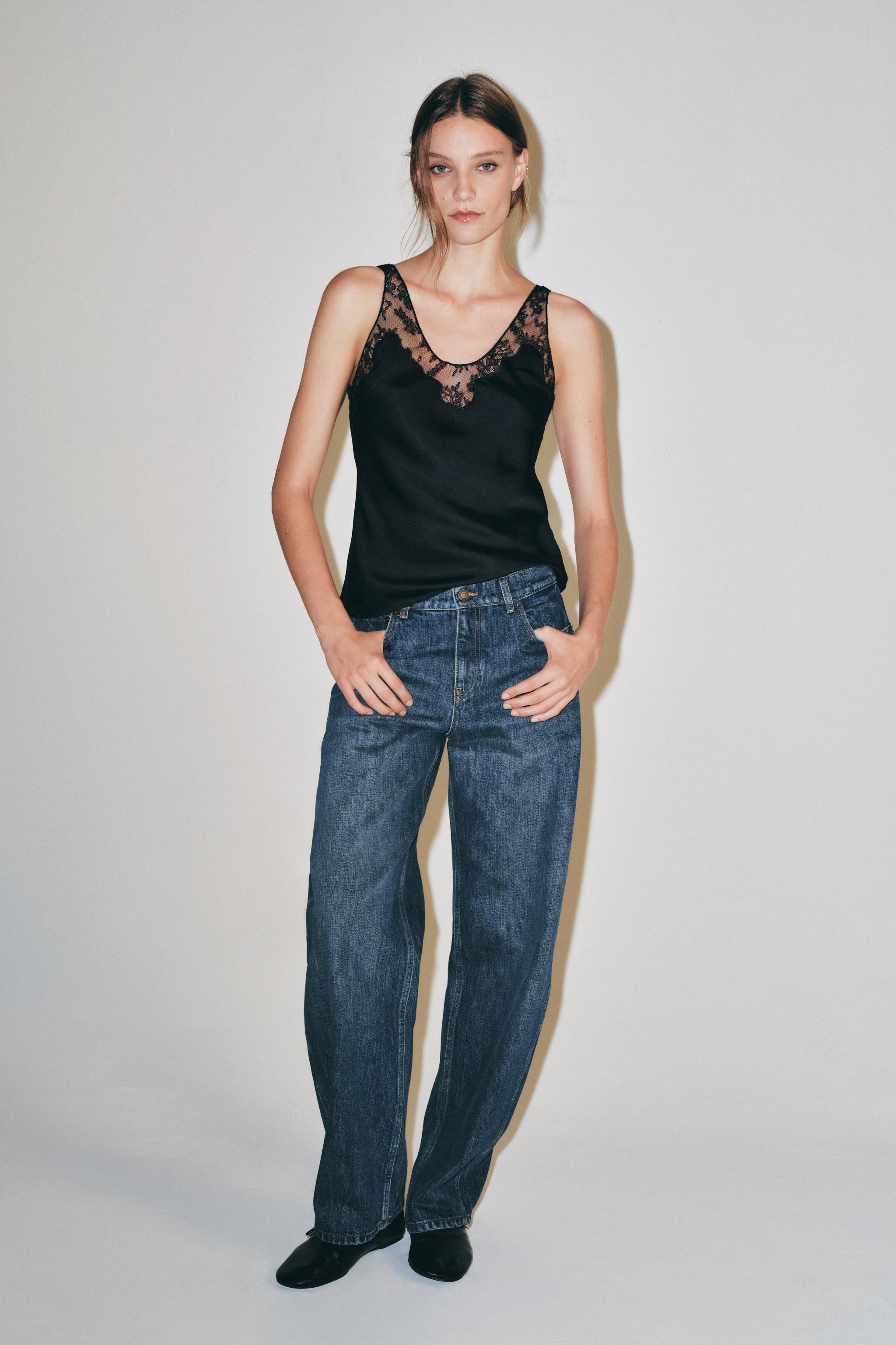 ZW COLLECTION LACE CAMISOLE TOP | Zara UK