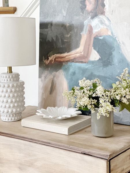 Foyer table styling with marble dish and lamp look for less. Table is vintage and painting is local from celadon.

Serena & Lily look for less, lighting, dot, ceramic, table lamp, vase.

 

#LTKhome #LTKsalealert #LTKstyletip
