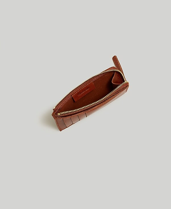 The Essential Zip Card Case Wallet in Leather | Madewell | Madewell
