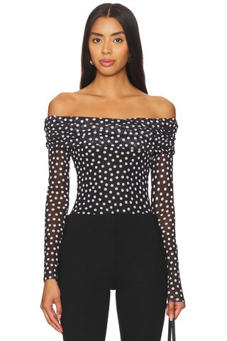 MAJORELLE Joy Bodysuit in Polka Dot from Revolve.com | Revolve Clothing (Global)