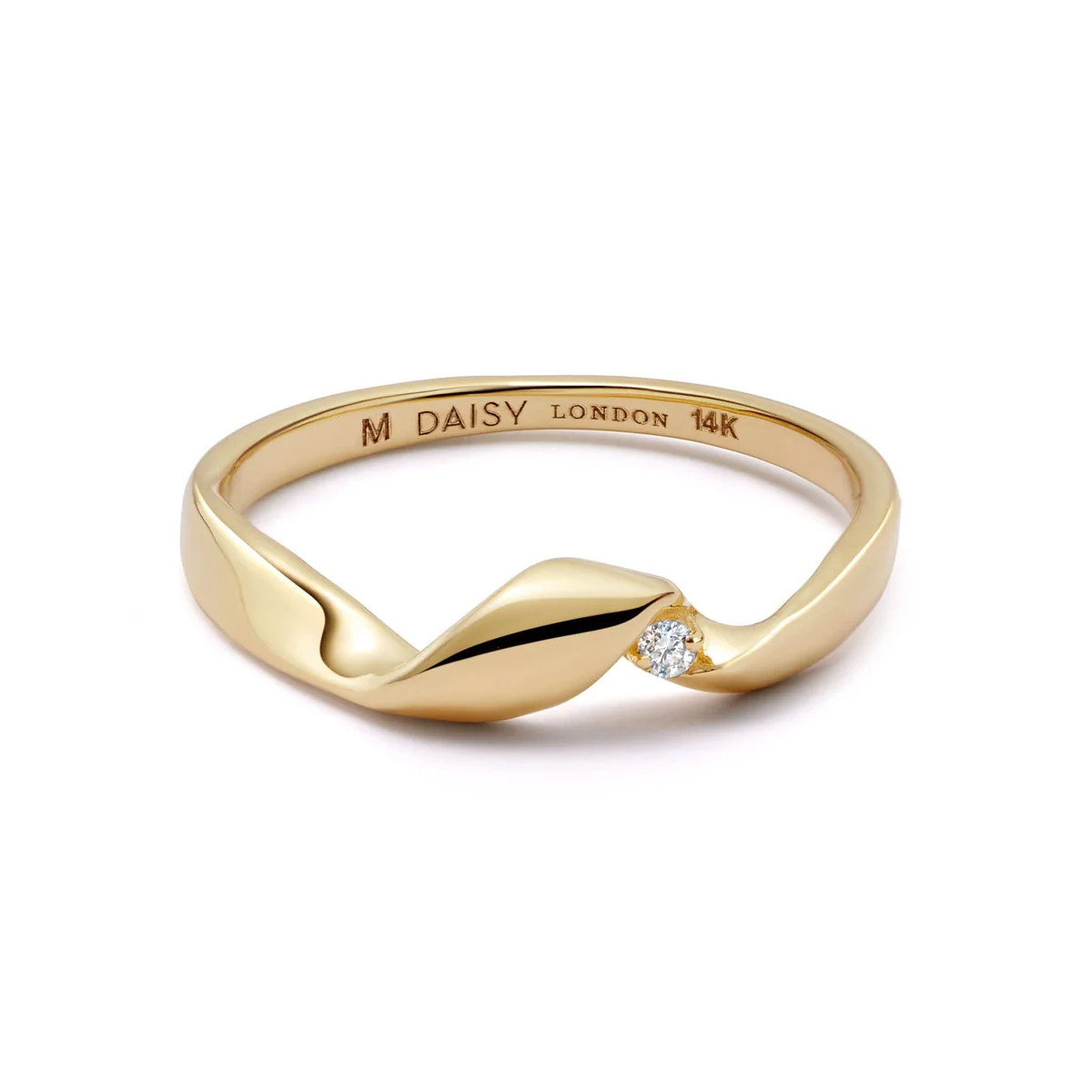 Estée Lalonde Fine Flow Diamond Ring 14ct Solid Gold | Daisy London Jewellery