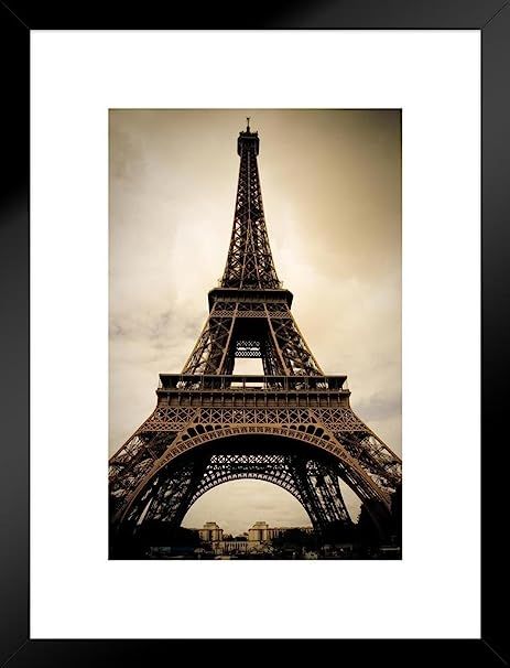 Poster Foundry Eiffel Tower Paris France Sepia Photo Matted Framed Art Print Wall Decor 20x26 inc... | Amazon (US)